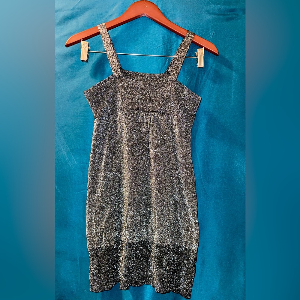 Ladies black sparkly tank top